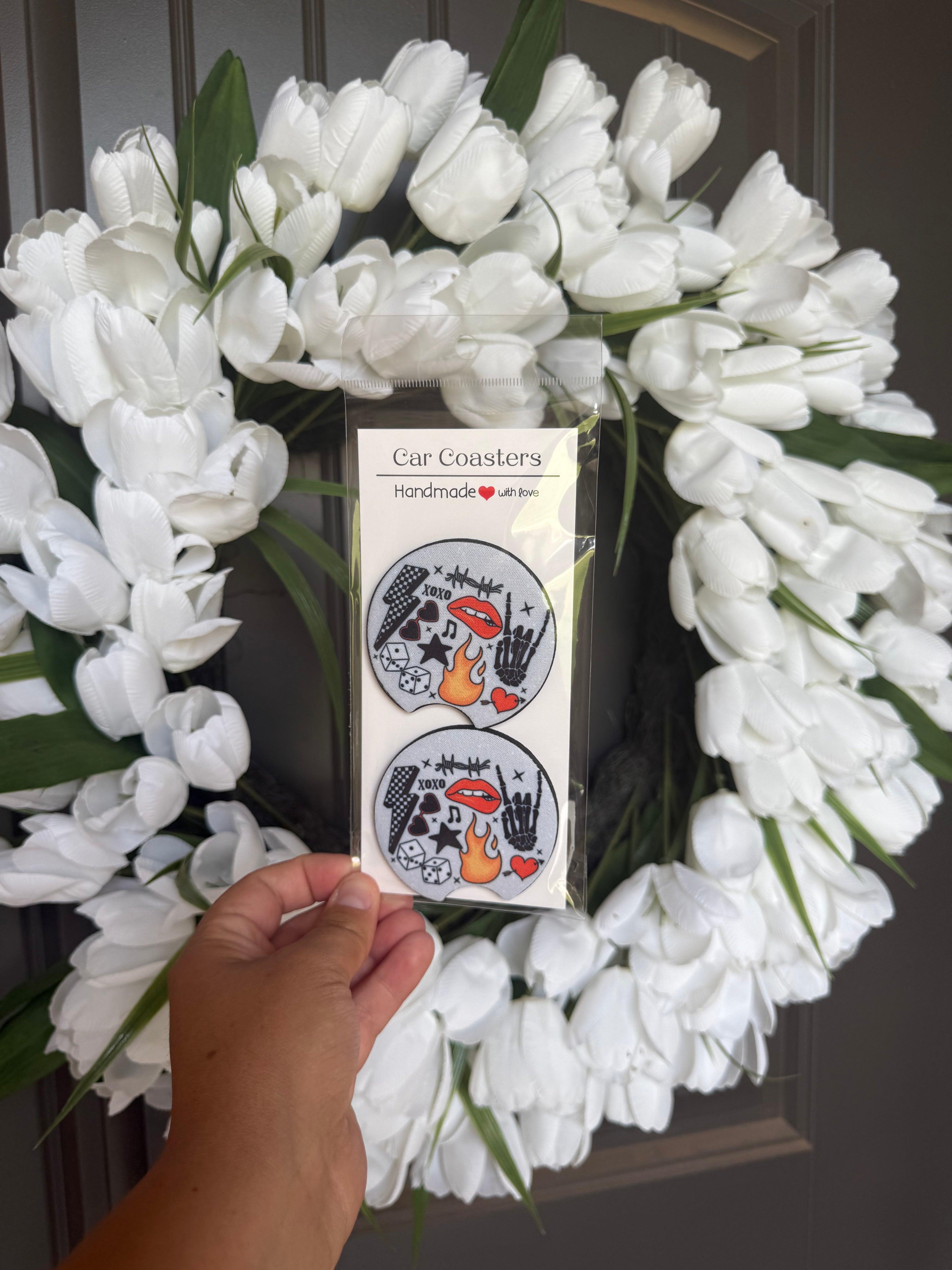 ✨SALE✨ Handmade Car Coasters – Set of 2