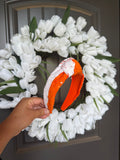 ✨SALE✨ Orange + White Sequin Knot Headband