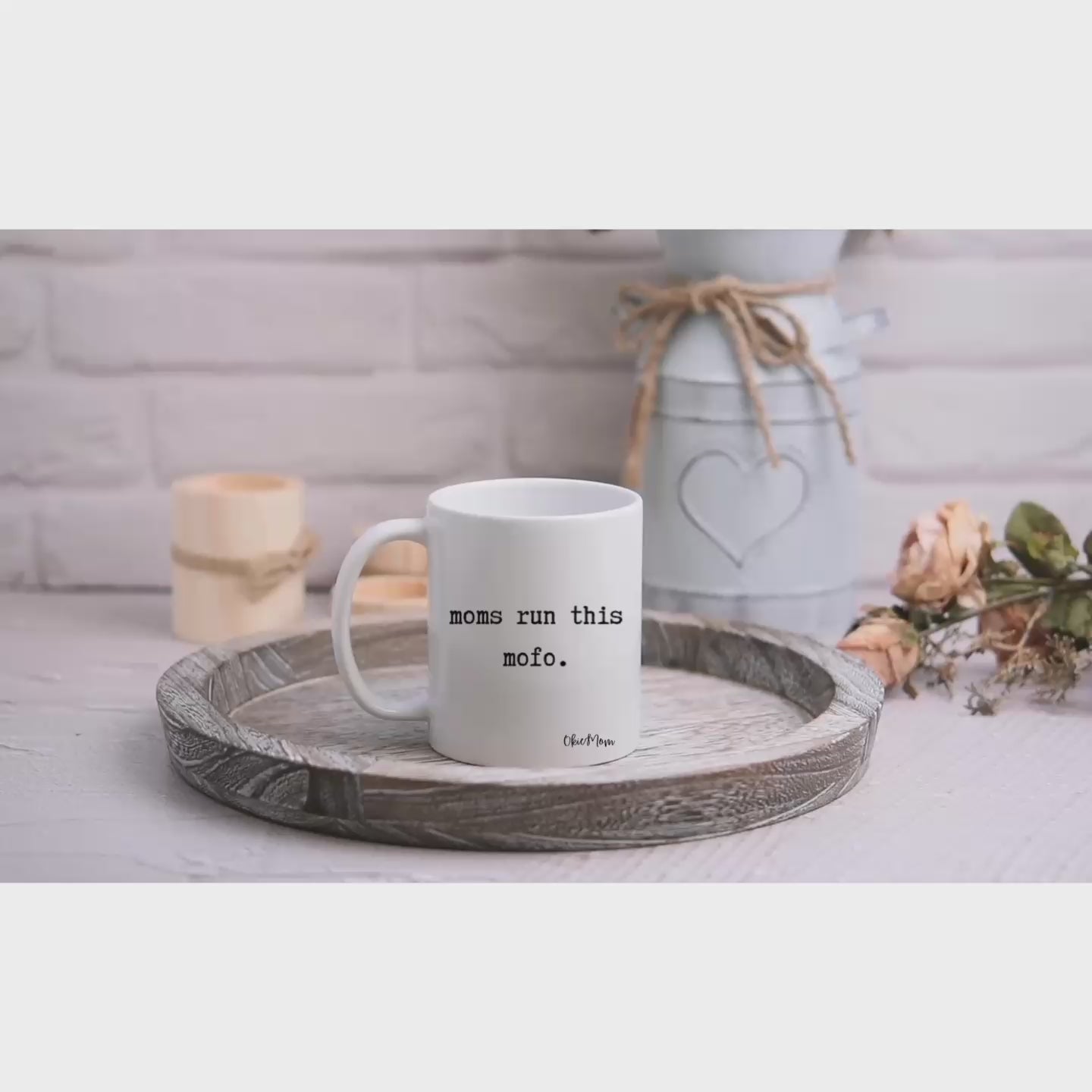 OkieMom Exclusive “Moms Runs This”  15oz White Coffee Mug